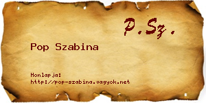 Pop Szabina névjegykártya